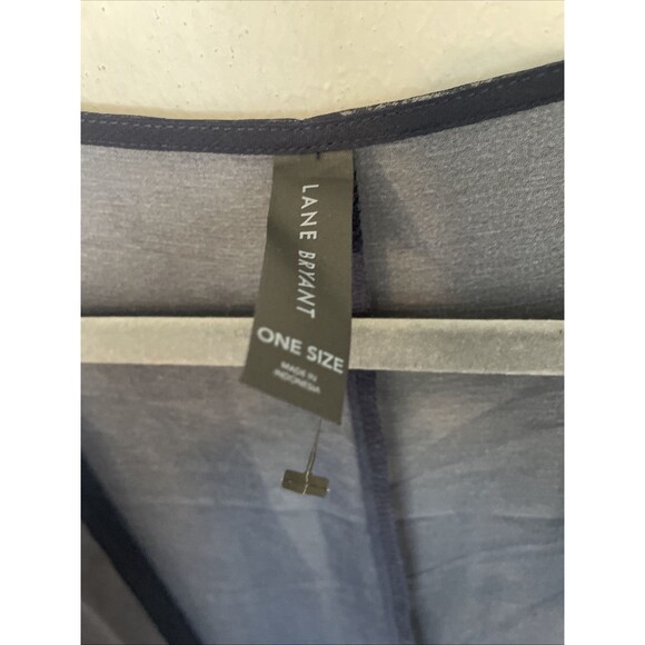 LANE BRYANT Plus Navy Ombre Boho Kaftan Kimono Cardigan Long Maxi O/S Sheer - Picture 2 of 6